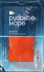 Форель слабосоленая РУССКОЕ МОРЕ филе-ломтики, 100г, изображение