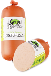 Колбаса вареная DR.GRUN Докторская, растительная, 300г, фотография