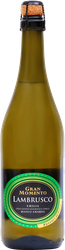 Вино игристое GRAN MOMENTO Lambrusco Emilia Bianco жемчужное белое полусладкое, 0.75л, изображение