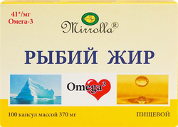 Биологически активная добавка MIRROLLA Рыбий жир пищевой, 100шт, фотография