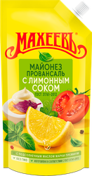 Майонез МАХЕЕВЪ Провансаль с лимонным соком 67%, 200мл, фото