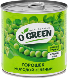Горошек зеленый O´GREEN молодой, 400г, изображение