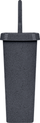 Набор для туалета SPIN&CLEAN Stone, ершик+подставка, закрытый, темный камень, Арт. SC340911026, крупный план
