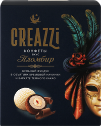 Конфеты CREAZZI вкус пломбир, 200г, вид
