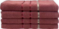 Полотенце махровое HOMECLUB Stripe 100х150см, цвет коралловый, Арт. HCS/100150/кор, фото