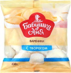 Вареники БАБУШКА АНЯ с творогом, 430г, вид