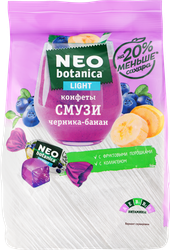 Конфеты NEO-BOTANICA Смузи light черника-банан, с желейным корпусом, 150г, картинка