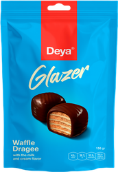 Драже вафельное DEYA глазированное с молочно-сливочным вкусом, 150г, крупный план
