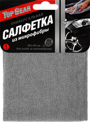 Салфетка для ухода за автомобилем TOP GEAR №1 Универсальная 30х40см, микрофибра, Арт. 41164776, картинка