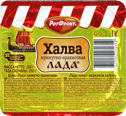 Халва ЛАДА кунжутно-арахисовая, 250г, детальное фото