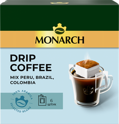 Кофе молотый MONARCH Арабика, дрип-пакет, 6пак, вид
