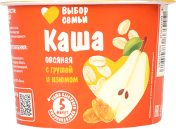 Каша овсяная ВЫБОР СЕМЬИ с грушей и изюмом, 43г, фото