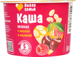 Каша овсяная ВЫБОР СЕМЬИ с вишней и малиной, 43г, детальное фото