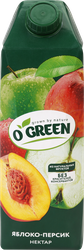 Нектар O'GREEN Яблочко, персик, 1л, фотография
