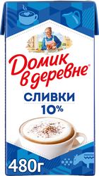 Сливки стерилизованные ДОМИК В ДЕРЕВНЕ 10%, без змж, 480г, картинка