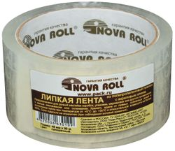 Скотч NOVA ROLL 48мм, прозрачный, 36м, крупный план