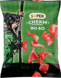 Снеки сырокопченые SUPER Фо Бо, из курицы, 70г, вид