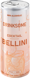 Напиток безалкогольный DRINKSOME Bellini газированный, 0.33л, крупный план