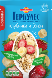 Каша овсяная РУССКИЙ ПРОДУКТ Геркулес, с клубникой и бананом, 40г, изображение