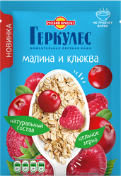 Каша овсяная РУССКИЙ ПРОДУКТ Геркулес, с малиной и клюквой, 40г, фото