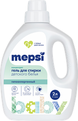 Гель для стирки MEPSI для детских и взрослых вещей, 2л, детальное фото