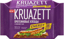 Хлебцы KRUAZETT ENERGY обогащенные белком с семенами льна, 150г, картинка