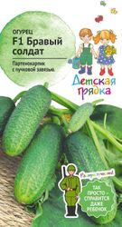 Семена Огурец Бравый солдат 0,25г  Детская грядка, детальное фото