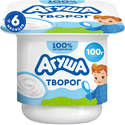 Творог детский АГУША Первая ложка Классический 4,5%, с 6 месяцев, без змж, 100г, вид