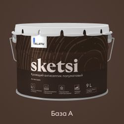 Кроющий антисептик полуматовый TALATU SKETSI БАЗА A 9 л, фотография