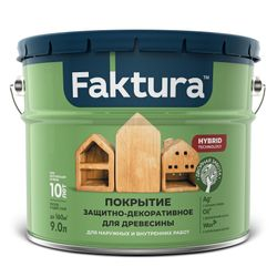 Покрытие FAKTURA защитно-декоративное для древесины махагон, ведро 9 л, детальное фото