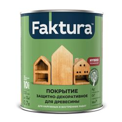 Покрытие FAKTURA защитно-декоративное для древесины махагон, банка 0,7 л, вид