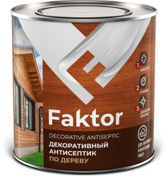 Антисептик FAKTOR для защиты и тонирования древесины 3в1 бесцветный 2,1 кг, вид