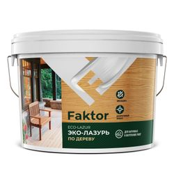 Эко-лазурь FAKTOR для древесины дуб, ведро 2,7 кг, крупный план