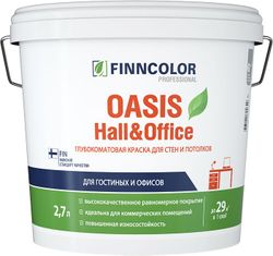 Краска FINNCOLOR OASIS HALL & OFFICE А глубокоматовая 2,7Л, детальное фото