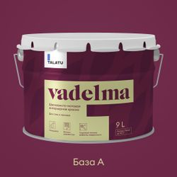 Краска для стен и потолков шелковисто-матовая TALATU VADELMA БАЗА A 9,0 л, изображение