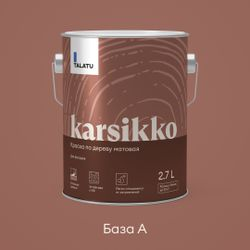 Краска по дереву матовая TALATU KARSIKKO БАЗА A 2,7 л, фото