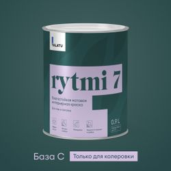 Краска для стен и потолков влагостойкая матовая TALATU RYTMI 7 БАЗА C 0,9 л, изображение