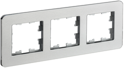 Рамка 3 поста IEK BRITE BR-M32-M-01-K47 алюминий, вид