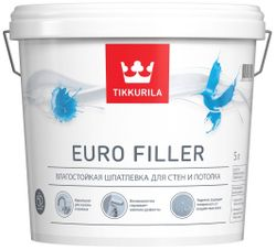 Шпатлевка финишная Tikkurila/Tikkivala Euro Filler белая 5 л, фото