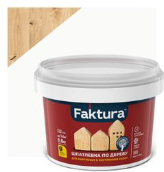 Шпатлевка FAKTURA по дереву белая, банка 0,8 кг, детальное фото