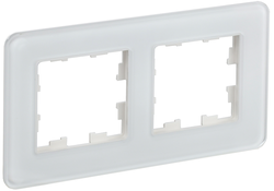 Рамка 2 поста IEK BRITE BR-M22-G-41-K01 белый, детальное фото