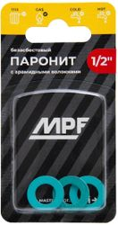 Прокладка паронитовая MasterProf безасбестовая MPF 1/2" 3 шт, крупный план