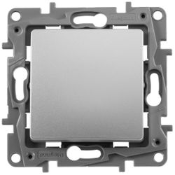 Переключатель 1-клавишный Legrand Etika 672405 алюминий, картинка