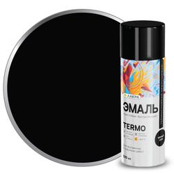 Эмаль аэрозольная термостойкая Лакра Termo +300 С Черный 1200, вид