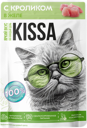 Корм консервированный для кошек KISSA с кроликом в желе, 75г, фотография