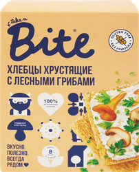 Хлебцы кукурузно-рисовые TAKE A BITE Хрустящие, с лесными грибами, 100г, вид