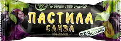 Пастила натуральная VITAMINOS Слива, без сахара, 40г, картинка