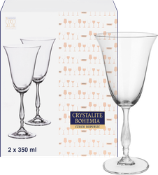 Набор фужеров для вина CRYSTALITE BOHEMIA Fregata/Antik 350мл, Арт. 58370, 2шт, крупный план