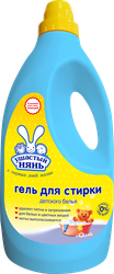 Средство жидкое для стирки детского белья УШАСТЫЙ НЯНЬ для белых и цветных вещей, 2,7л, фотография