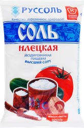 Соль ИЛЕЦКАЯ йодированная, помол №1 высший сорт, 1000г, фото
